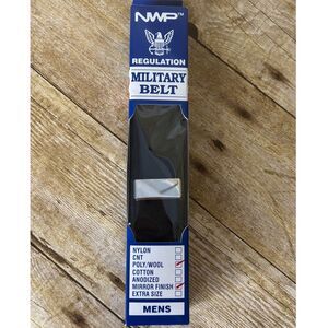 NATIONAL WEBBING PRODUCTS NWP REGULATION POLY/WOOL BLEND MILITARY BELT